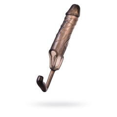Насадка ToyFa XLover, для увеличения размера с дополнительной стимуляцией, TPE, черная, 15 см