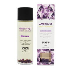 Органическое массажное масло с камнями AMETHYST SWEET ALMOND