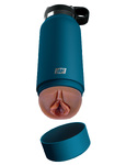Мастурбатор загорелый в синей фляге FUCK FLASK